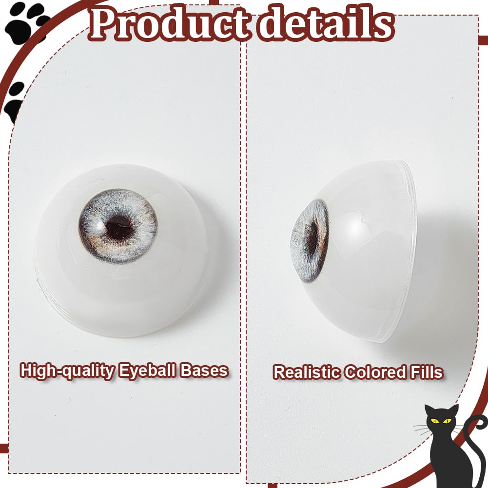 PH PandaHall Doll Half Round Doll for Handmade Marionettes and Doll Green and Light Blue Eyes, Eyes, Repairs,