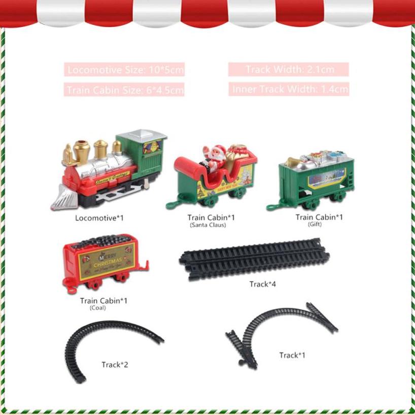 Christmas Tree Train Gift Toy For Kids Birthday Party Gift Christmas Gift Christmas Train Set Assemble Railway Tracks Toys Decor