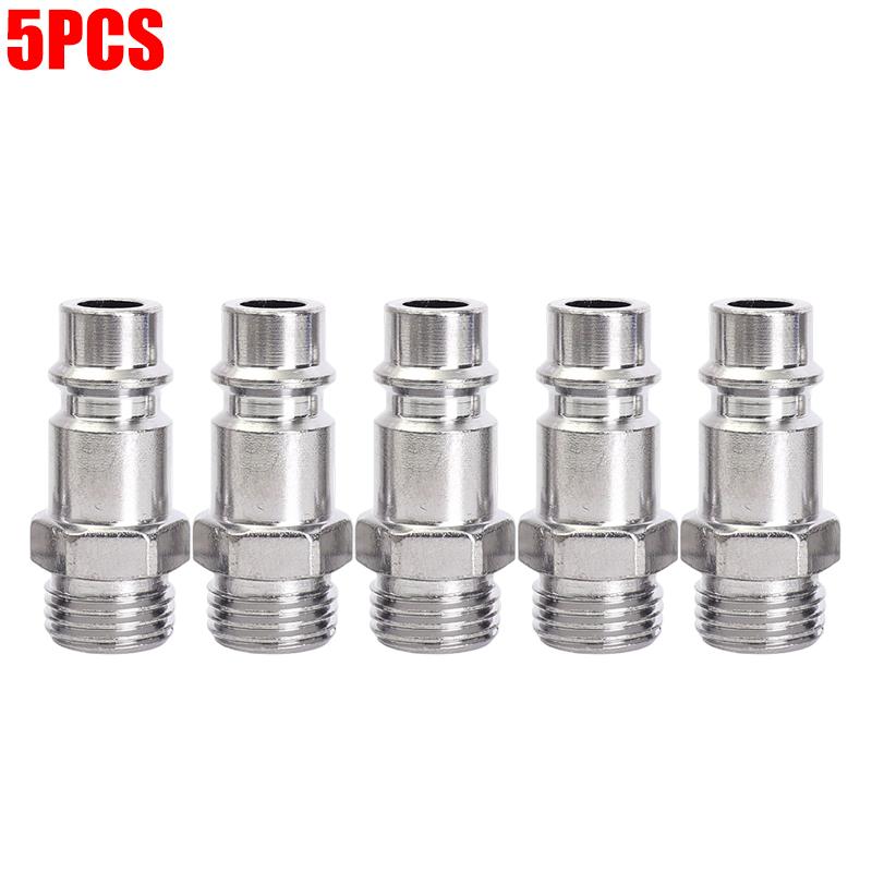 

30/5PCS Pneumatic Fitting European Standard EU Euro Type Quick Coupling Connector Coupler for Air CompressorMale Thread BSP Male