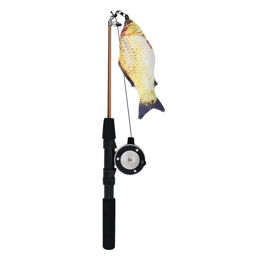 Retractable Cat Teaser Wand Toy Ultra-Long  Interactive Cat Toys Refills Fishing Rod Cat Fishing Pole Toy for Indoor Cats