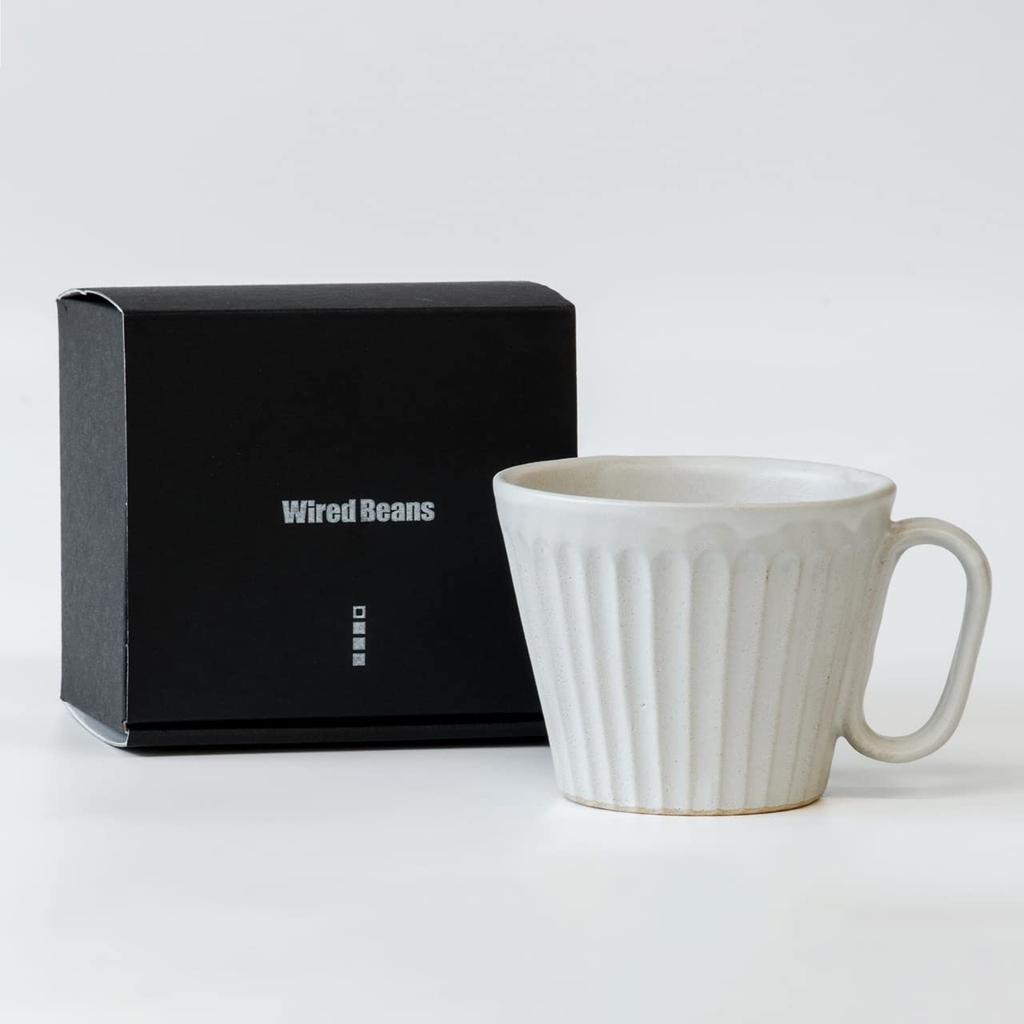 Wired Beans Wired Beans Mug To Last a Lifetime Kasama Yaki Shinogi Mug 240ml White Matte