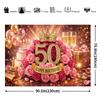 2D 40th Birthday Party Backdrop Rose Gold Balloons and Confetti Photo Background