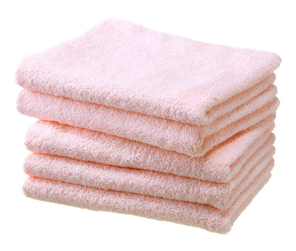 Hotel Face Set of Senshu Face Towels 32 X Light Pink 5-Piece Japanese-Made (Approx. 82cm),