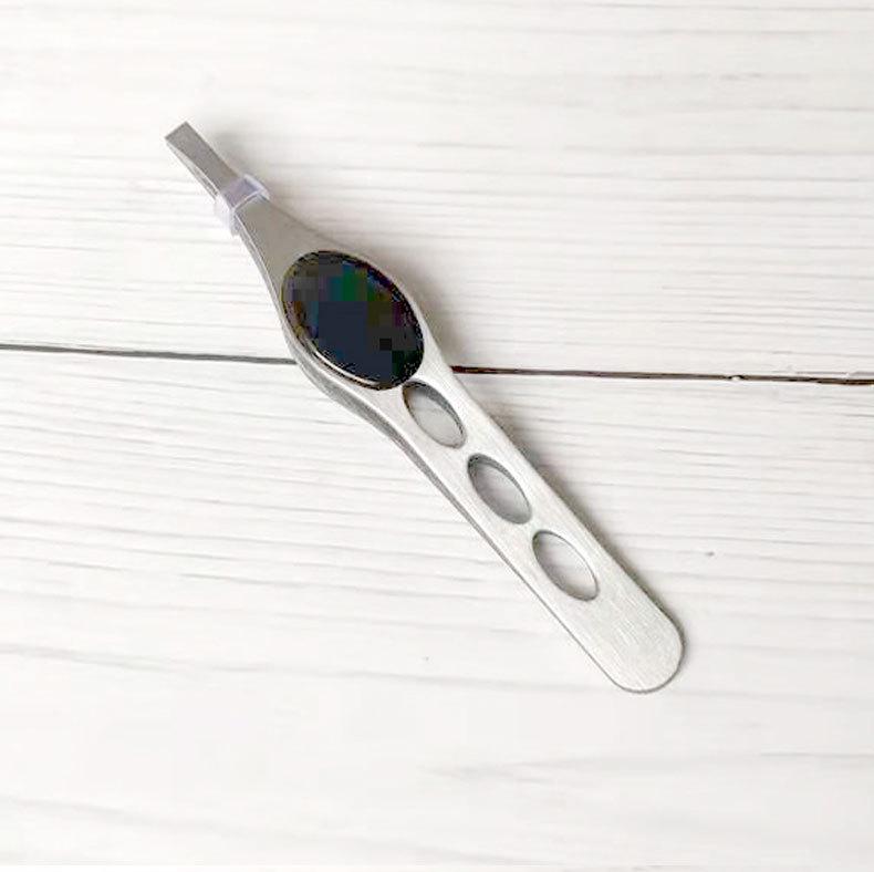 Stainless Steel Eyebrow Tweezers: Straight & Slanted Tips, Vellus Hair & Beard Clipping, Eyebrow Shaping and Clamping.