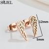 2026 Stainless Steel Geometric Stud Earrings for Women Star Sun Moon Earings Fashion Jewelry Angel Wing Ghost Ear Pendientes