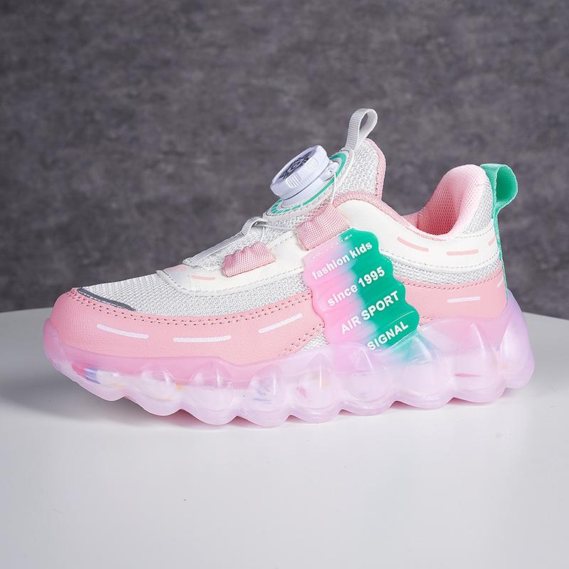 28-39 Children's Net Rotation Buttons Sports Shoes Boys Basketball Sports Shoes Girls Sports Shoes