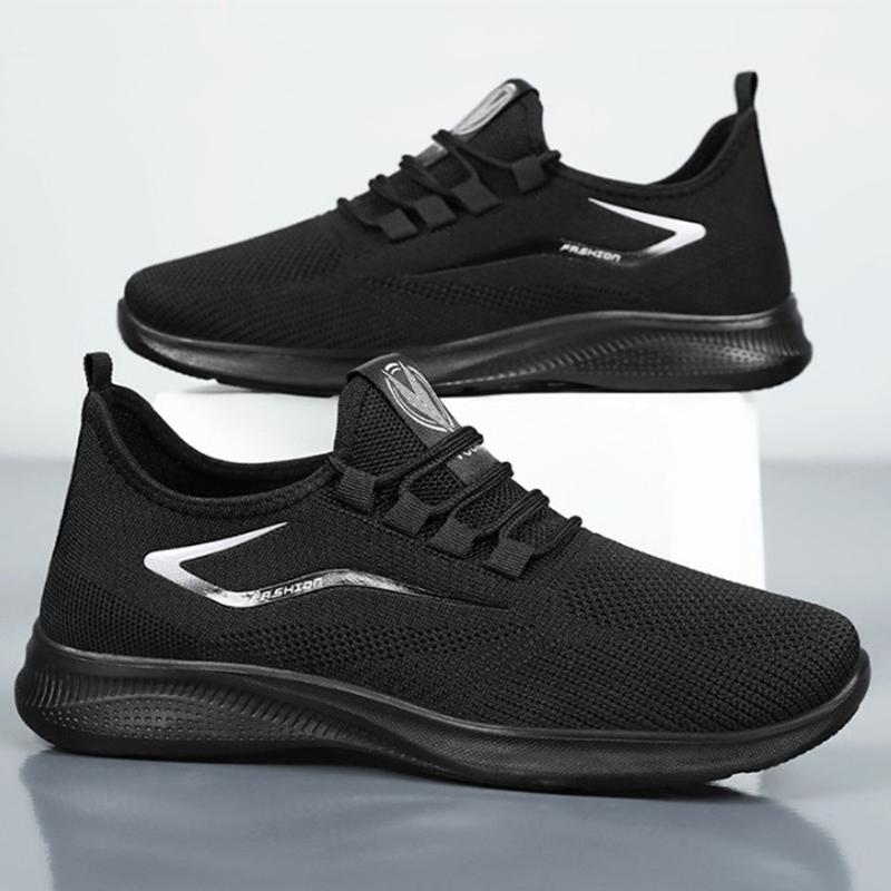 Men Casual Sport Shoes Breathable Lightweight Sneakers Outdoor Mesh Black Running Shoes Athletic Jogging Tenis Walking Shoes