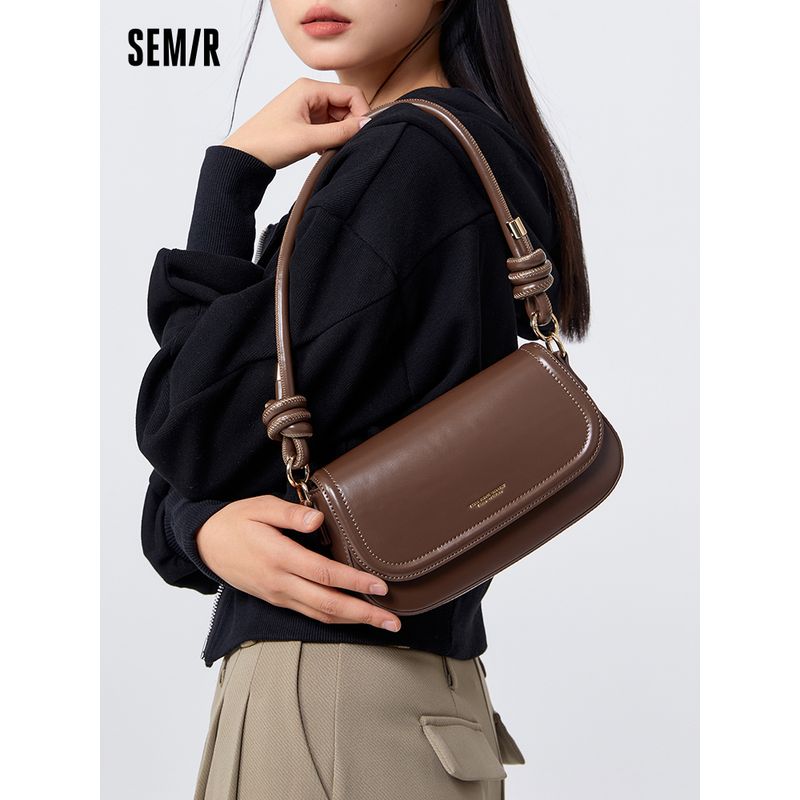 

Senma Bag Messenger Bag Women s Outing Small Handbag Fashion Small Square Bag Gilding Letter Printing Handbag Commuter Bag Caramel Brown 51101