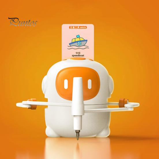 Kids Automatic Drawing Robot Toy with 100 Cards Interactive Educational Painting Robot Learning Toy Teaching Aid Toddlers Boys Girls Gift