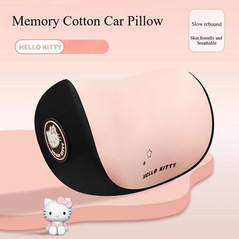 Подушка-подголовник для шеи Hello Kitty в машину для девочек, милая подушка на подголовник автокресла, удобная подушка-поддержка шеи для путешествий