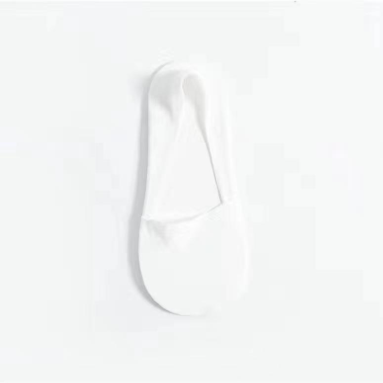 Women's Summer Thin Crew Socks - Low Cut, Non-Slip, Heel-less, Seamless Ice Silk, Pure Cotton, Solid Color.
