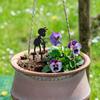 Funny Working Farm Ant Garden Stake Decor with Fork and Cart, Outdoor Yard Art Animals Ant Stake for Lawn or Garden