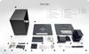 ElectroCookie Raspberry Pi 5 Case, Aluminum Mini Tower Case with Cooling Fan and Color-Changing Ambient Light (Black)