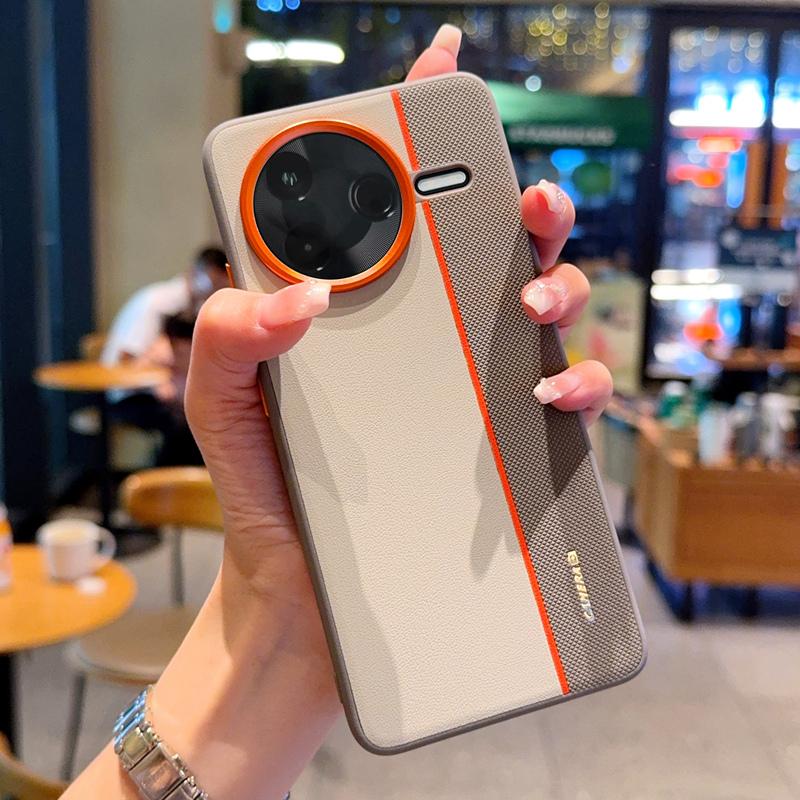 For Redmi K80 K80 Pro Plated PC Large Hole Triple Color Metal Lens Ring Anti Fingerprint Anti-Drop Phone Case