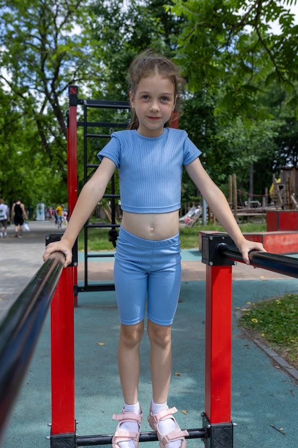 Teen Girls' Summer Set – Crop Top & Bike Shorts for Active Style Summer 6381-103-1 HC