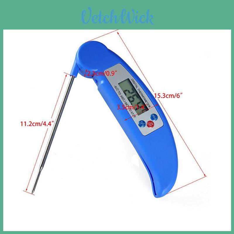 Premium Digital Instant Read Thermometer With Folding Probe For Bbq And Kitchen Cooking