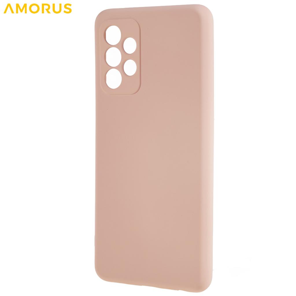 AMORUS For Samsung Galaxy A32 4G (EU Version) Case Precise Cutouts TPU Fiber Lining Shockproof Phone Cover