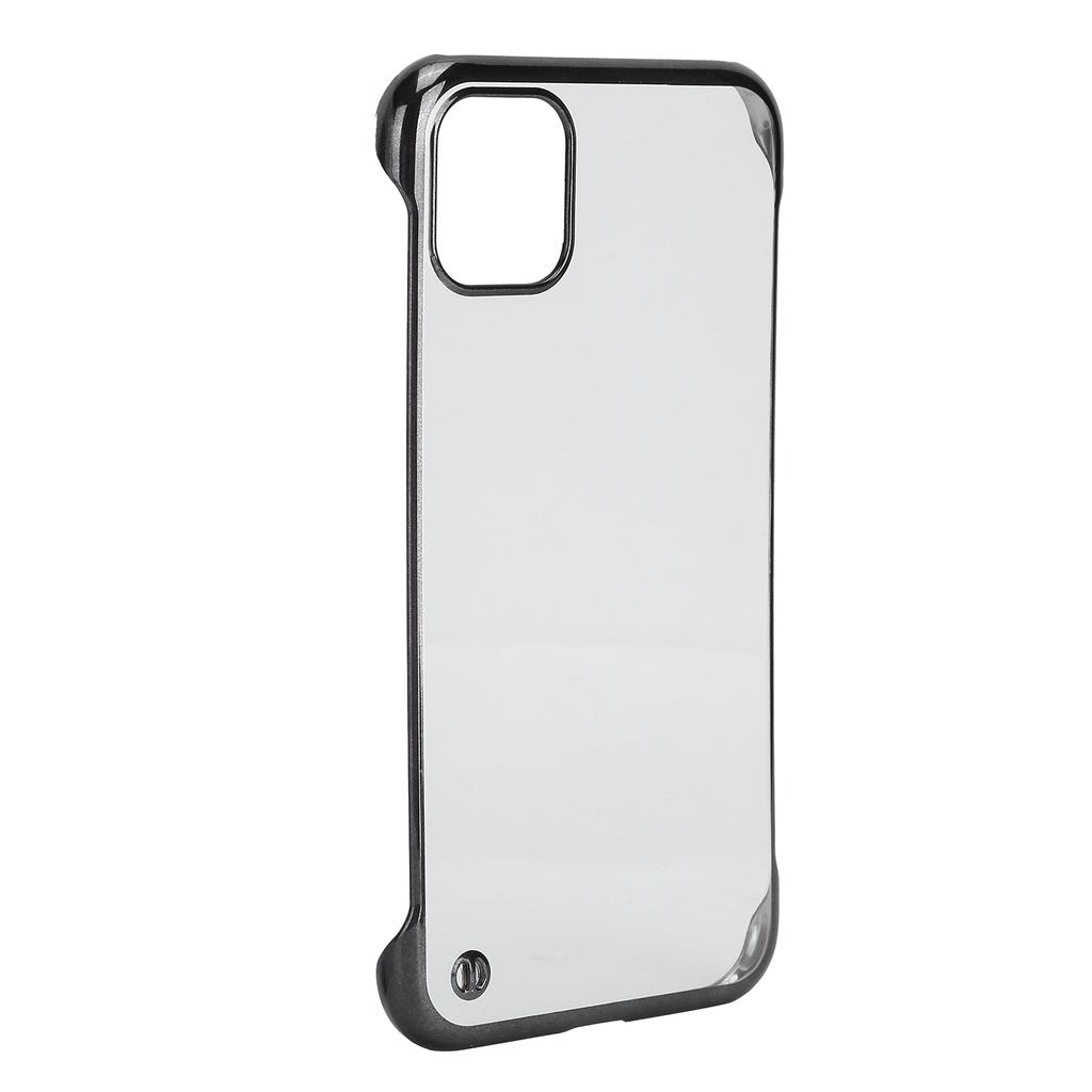 Capa de Celular de PC Rígido Galvanizado para Iphone 11 Meia Borda Transparente