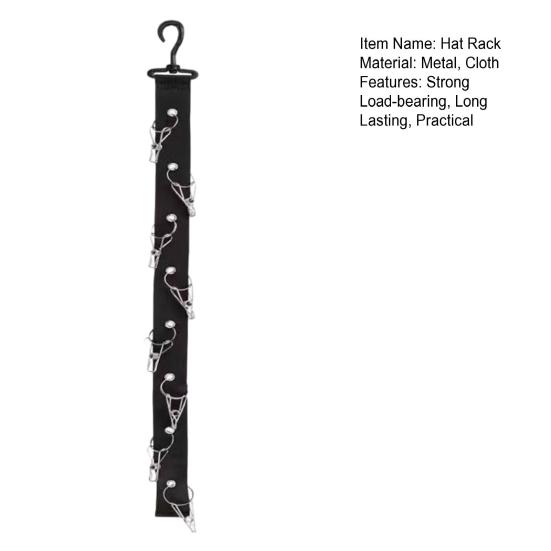 Hat Rack Organizer with Metal Clips Strong Load-bearing 360-Degree Rotatable Golf