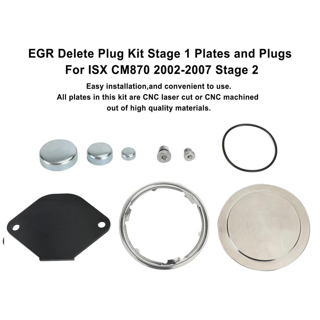 EGR Delete Plug Kit Stage 1 Plates and Plugs For Cummins ISX CM870 2002-2007 Stage 2