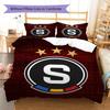 AC Sparta Praha Pattern Bedding,Quilt Set Quilt Cover Pillowcase Home Birthday Gift (1 * Duvet Cover + 2 * Pillowcase, Without Core)
