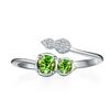2026 Retro Emerald Zircon Gourd Ring, Female Design Fashion Index Finger Open Ring Ethnic Style Jewelry