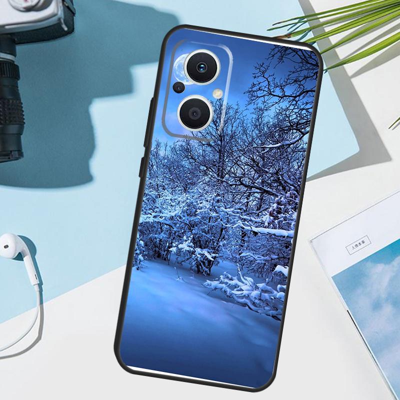 Landscape Winter Light Snow Cover For OPPO Reno 14 F 13F 12F 11F 10 11 12 13 Pro 7 8 Lite OPPO Find X9 X5 X6 X8 Pro Case