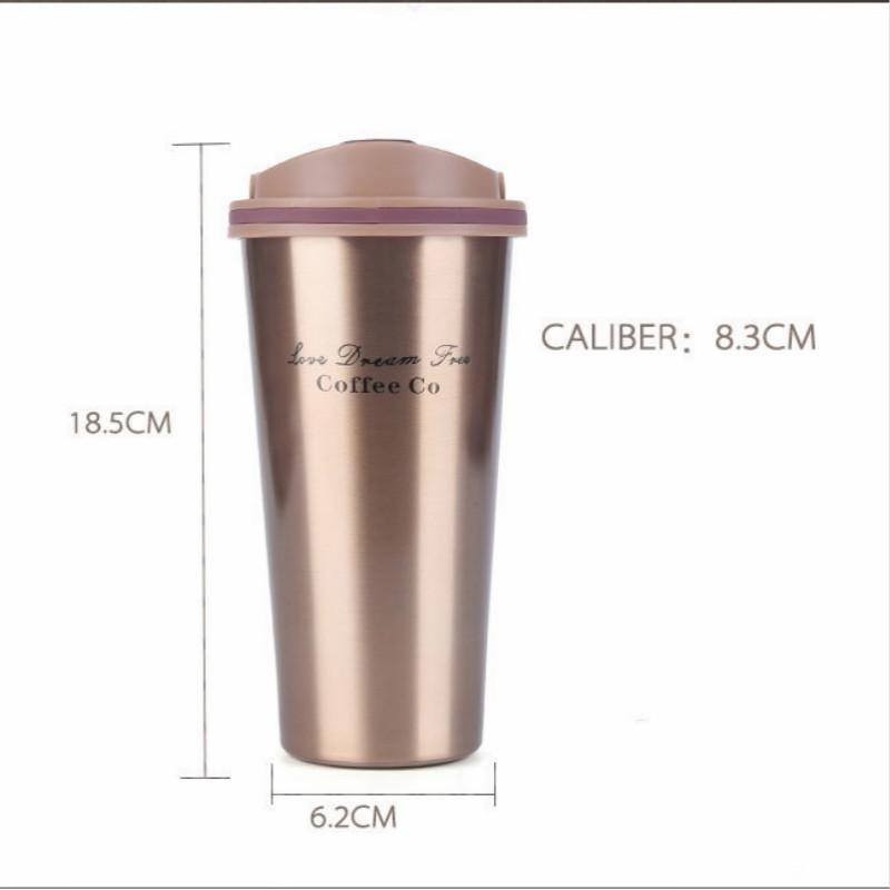 500ML Thermos Mug Coffee Cup with Lid Thermocup Seal Stainless Steel Vacuum Flasks Thermoses Thermo Mug for Car My Water Bottle