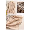 Women's Black Linen Sleeveless Top Round Neck Geometric Embroidery Casual Loose