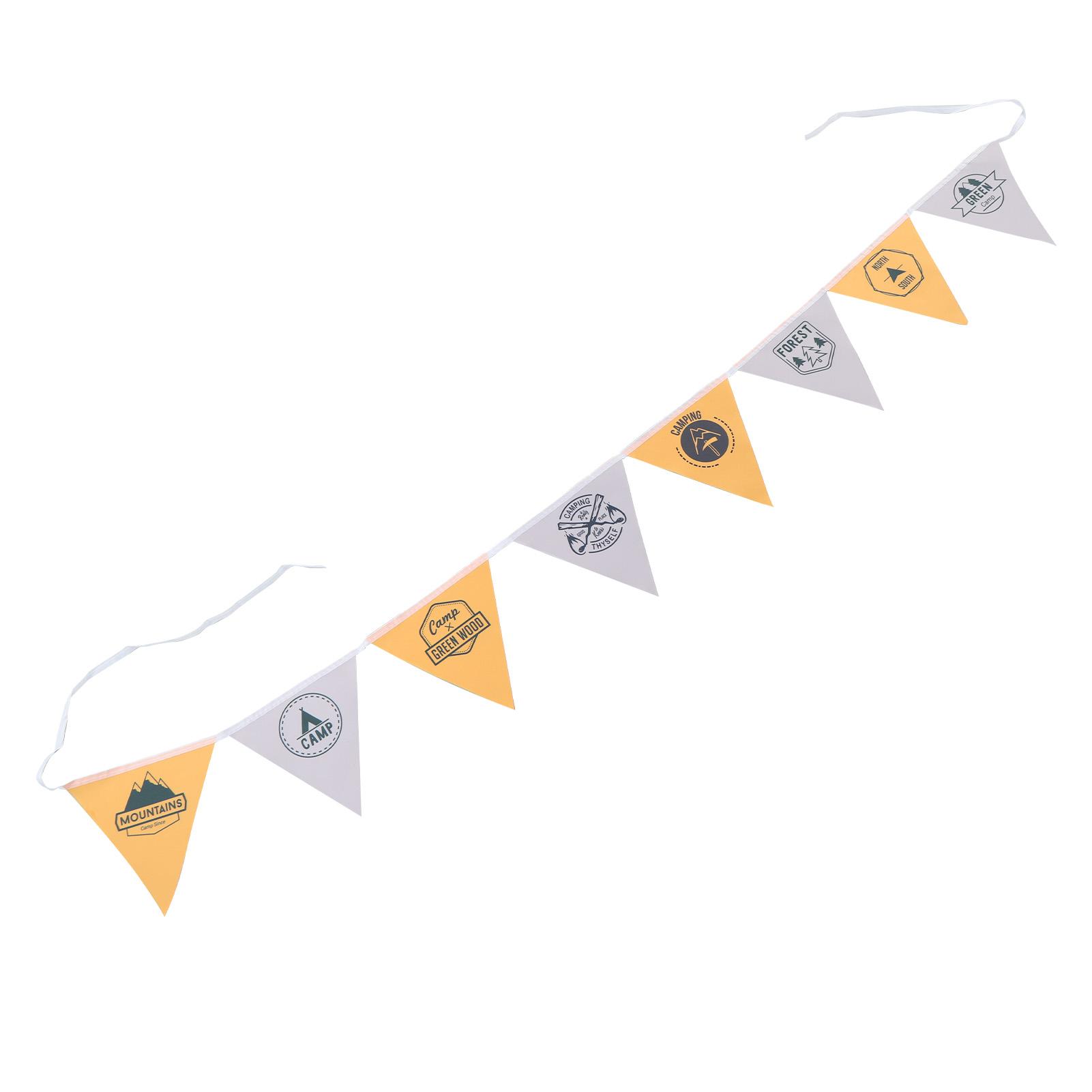 

Pennant Banner Multicolor Hanging Wear Resistance Outdoor Triangle Flag for Outdoor Garden Decoration Orange White