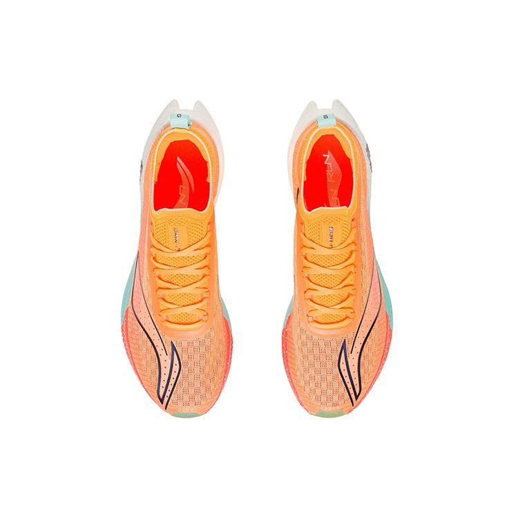 Li Ning Feidian 2.0 Elite One-Piece Woven High-Speed Running Shoes Men Sneakers Fluorescent-Orange ARMS019-3