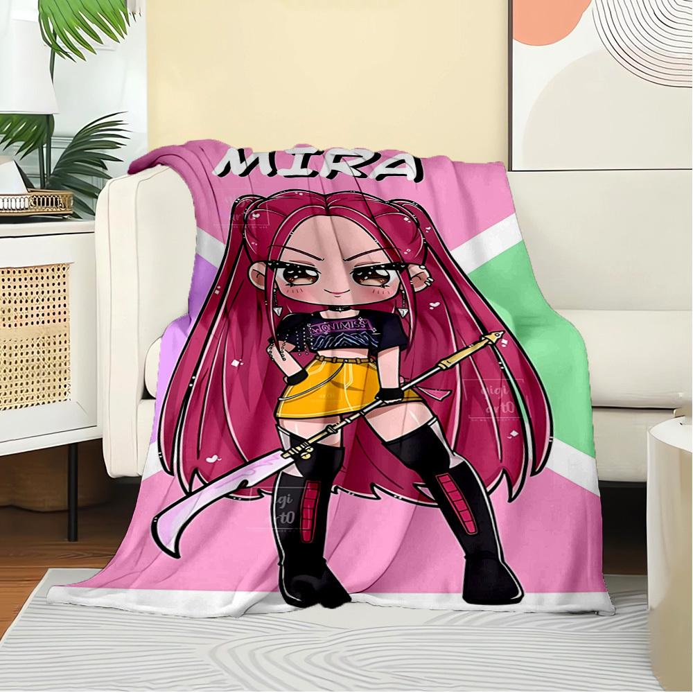 K-POP Anime Dívčí Skupina Čtyři Roční Období Měkká Teplá Přikrývka Celoroční Silně Pletená Polyesterová Přehoz na Postel, Kempování, Cestování Perfektní Dárek