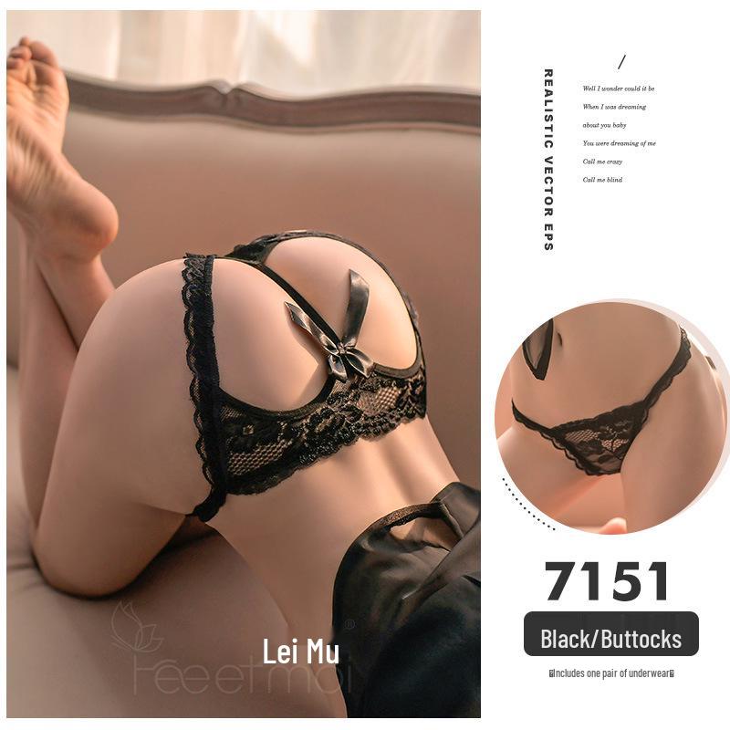Feimu Lingerie: Open Crotch Thong T-Back for Women's Passionate Nights