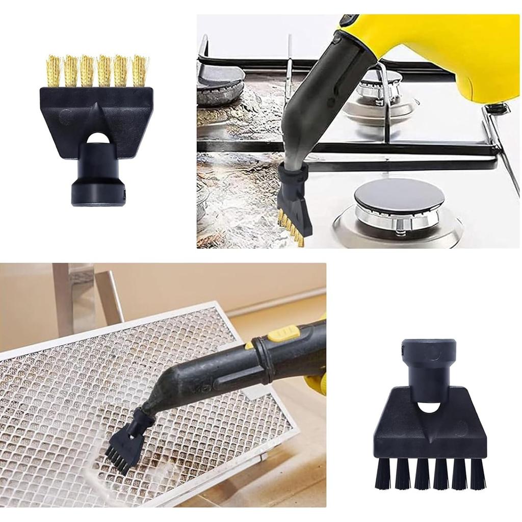 Set of 12 Round Brush Set, Round Brush, Replacement Parts, Steam Cleaner Accessories for Kärcher, Compatible with Kärcher SC1 SC2 CTK10 SC3 SC4 SC5