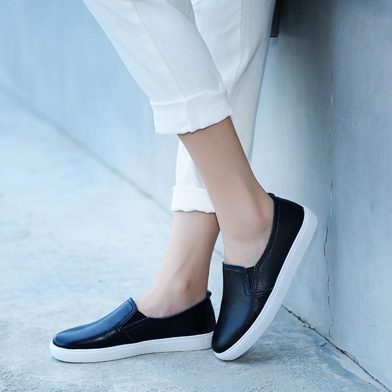 New Flat Women's Single Shoes Casual Board Shoes and Loafers