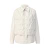 White Minimalist Literary Warm Comfortable Woven Two-Piece Down Jacket Women Outerwear F11W543903FWT
