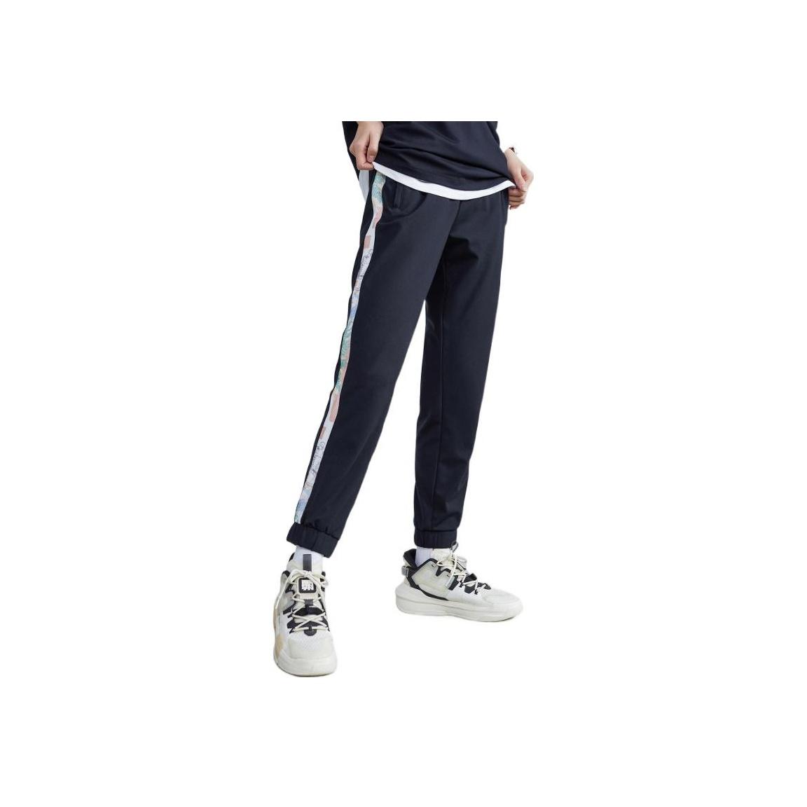 

Anta Принт логотипа с полосками по бокам, облегающие женские джоггеры, черные 162228327-2 M