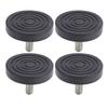 4pcs Black Furniture Leveling Feet M10 Thread Rubber Feet Bumpers  Noise Reduction
