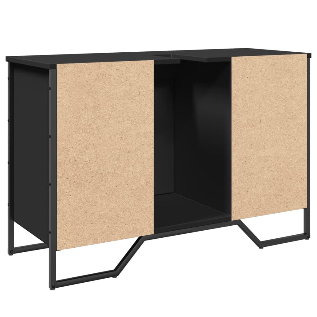Vidaxl Under-Sink Cabinet, Black, 91X35X60 Cm