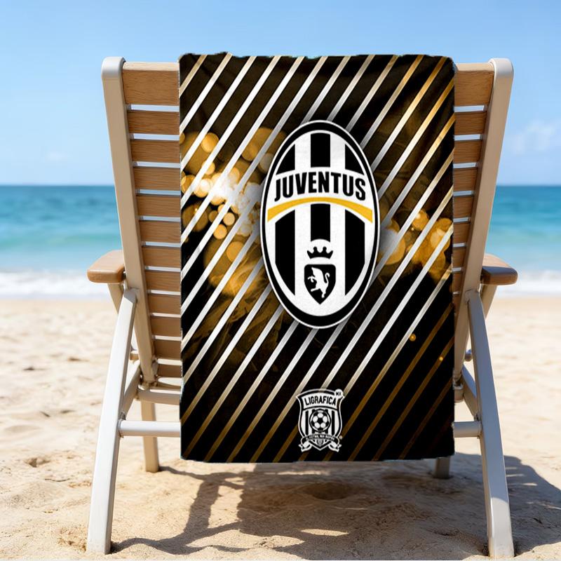 Strandtuch mit Aufdruck des Fußballmannschaftswappens, superweiche Mikrofaser, perfektes Geschenk zum Geburtstag, für Pool, Strand, Reisen, für Familie und Freunde