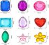 DIY Crafts 60 Pcs, Mixed Color, Gems Jewels Acrylic Flatback Rhinestones Gemstone for Arts and Crafts Jewels, Shapes, 10-15mm W(60 Pcs, Mixed Color)