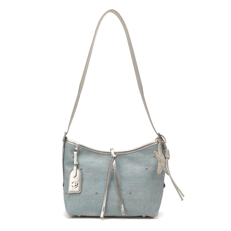 Autumn Niche Design Messenger Bag Underarm Denim Bag Women'S Korean Ins Fashion Casual Shoulder Bag
