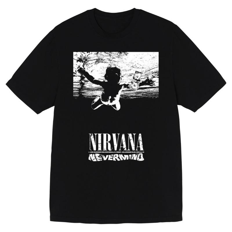 

NIRVANA Rock Band T-Shirt Men s and Women s Short Sleeve Luxury Brand T-shirt Summer Y2k Tops Vintage Hip Hop Streetwear XL чорний