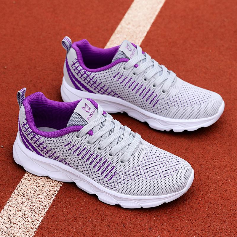 Women s Lightweight Flyknit Mesh Running Shoes – Soft Sole, Casual & Sporty 35