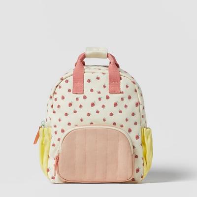Nuova Borsa per Bambini Zaino da Donna con Stampa Fragola per Bambini Cartella Scolastica