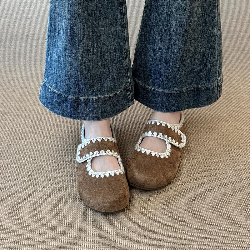 Vintage Mori fairy wind bag head half slippers female outer wear 2025 autumn with skirt Muller shoes Mary Jane sandals