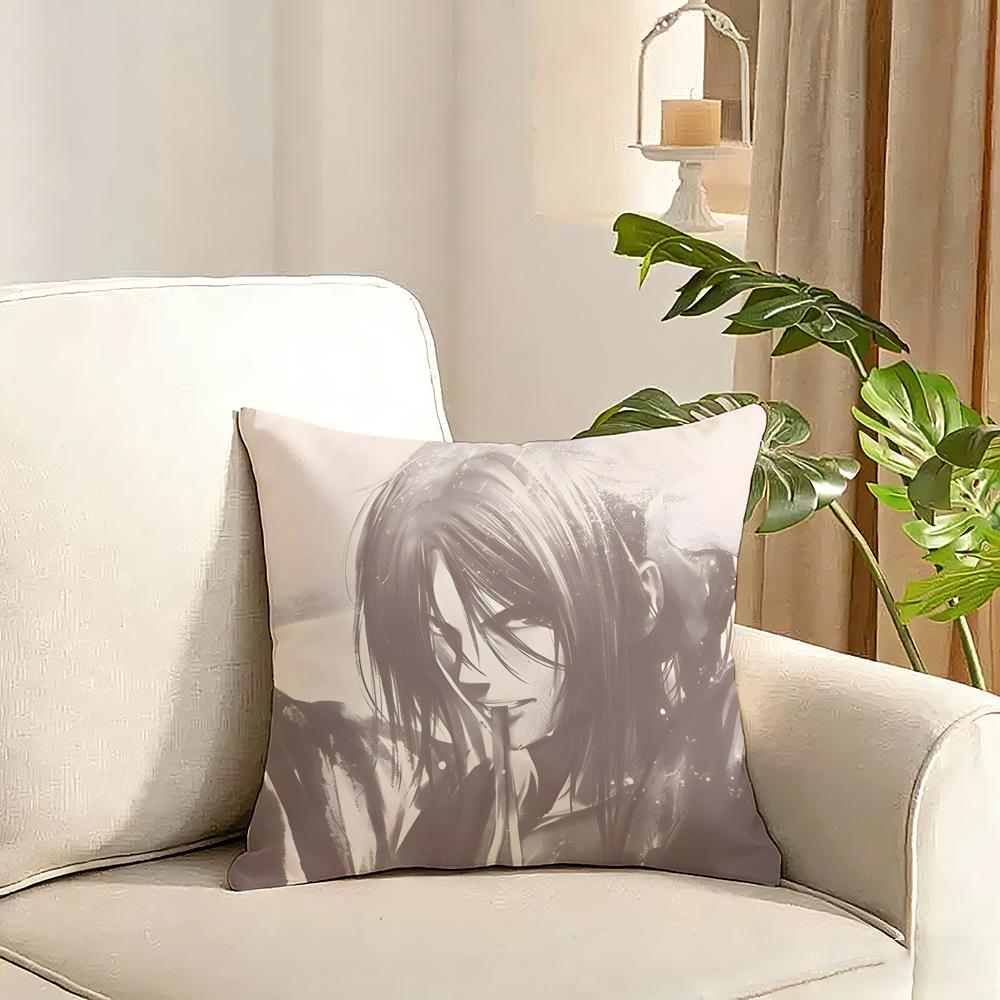 Anime Hakuoki game Cushion Cover Reversible Plush Pillow Cover Soft Fluffy Home Decor for Sofa Bedroom