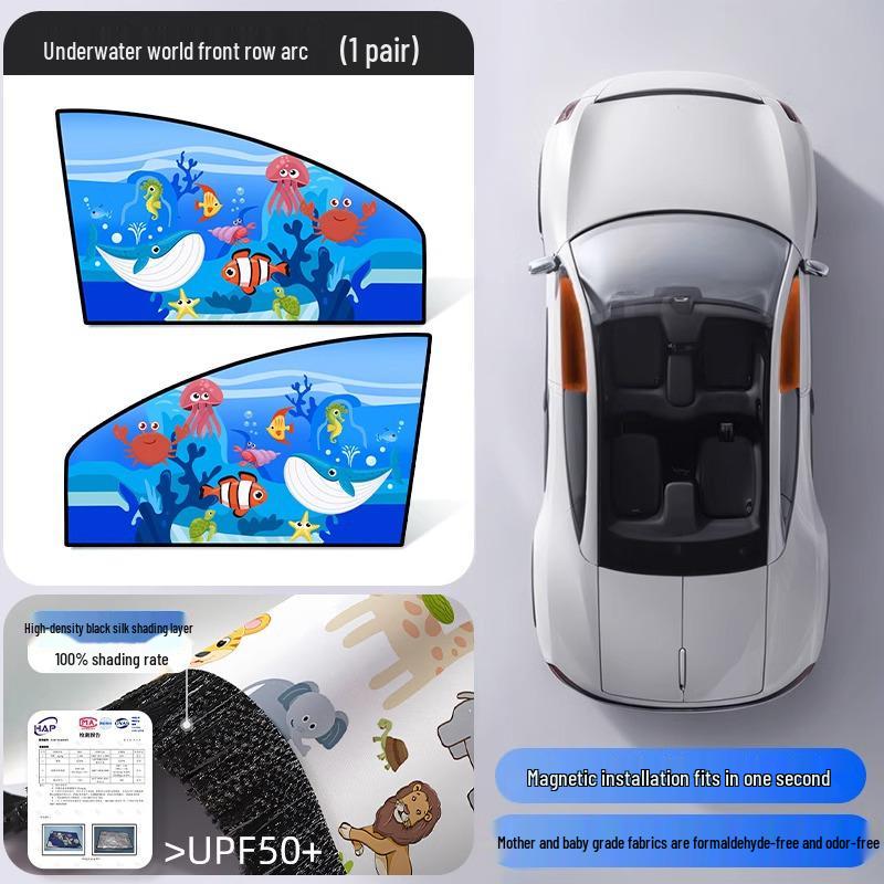 Magnetic Car Sun Shade Curtain for Baby - Side Window Sun Block & Privacy Protection