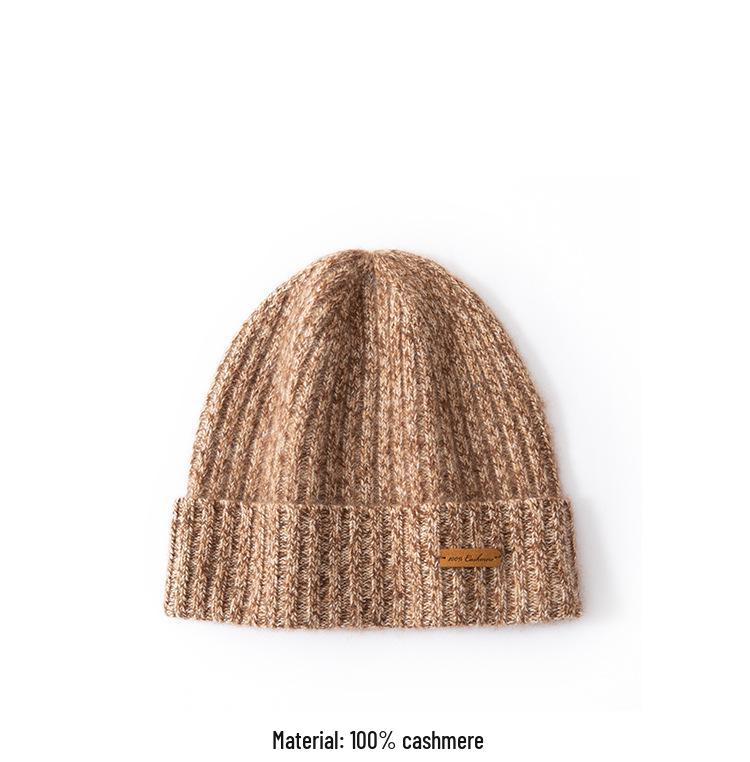Unisex Cashmere Blend Knit Hat – Versatile Warm Wool for Autumn and Winter