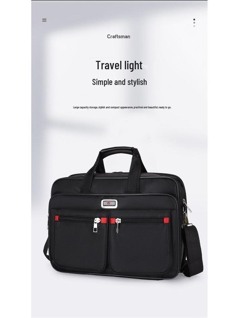 Men's Large Capacity Wear-Resistant Briefcase and Laptop Travel Bag